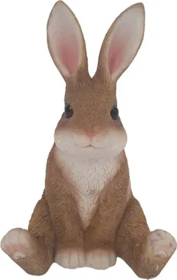 Produktbild von Dekofigur Hase sitzend 24 x 15,5 x 15,5 cm braun weiß