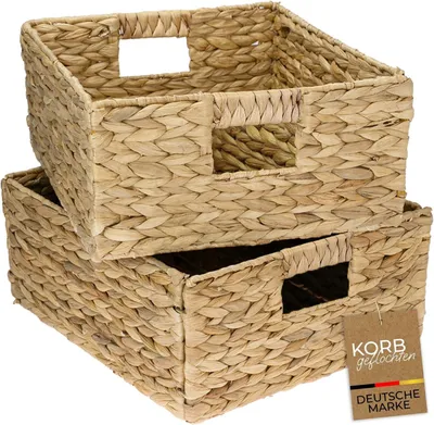 Produktbild von Aufbewahrungskorb passend für KALLAX Regal halbes Fach, 2er Set, 30 x 34 x 15 cm