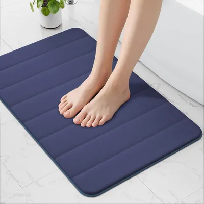 Obrázok produktu pre Kúpeľňová predložka 50 x 80 cm, námornícka modrá, protišmyková, do kúpeľne