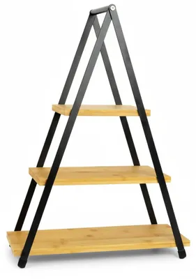 Produktbild von Excellent Houseware Etagere - 3 Lagen - Bambus / Metall - 53 cm