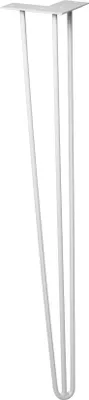 Produktbild von WAGNER Möbelbein HAIRPIN LEG- Retro - 12 x 12 x 71 cm, Stahl, hellgrau, Bein schräg & Anschraubplatte - 12827601