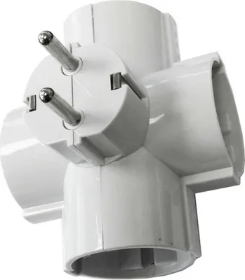 Zdjęcie produktu dla Przedłużacz gniazda EDM czterodrożny 2400 W 250 V 16 A Tworzywo termoplastyczne