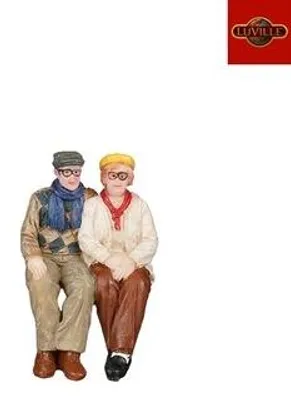 Productafbeelding van Kerstdorpfiguren opa en oma 6 cm Luville