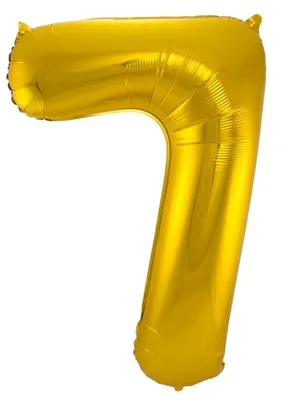 Zdjęcie produktu dla Balon foliowy nr 7 złoty