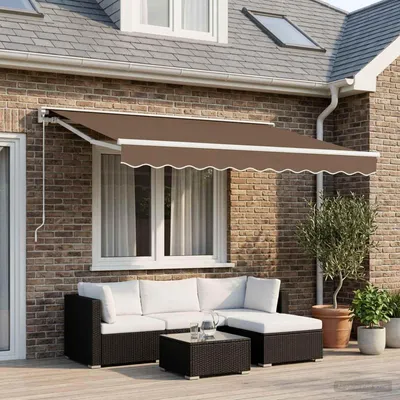 Imagen del producto de Maison Exclusive - Volante de repuesto para toldo, de 2,5 metros, color beige, fabricado en poliéster