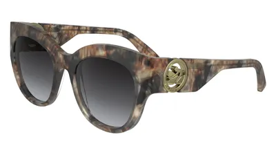 Zdjęcie produktu dla LONGCHAMP LO740S 254, okulary przeciwsłoneczne, kolor: beżowy marmurkowy, rozmiar: 52/20/140, damskie