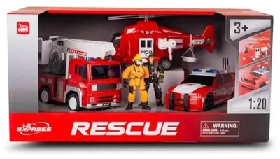 Produktbild von Feuerwehr-Fahrzeugset, 5 Teile