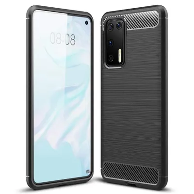 Obrázok produktu pre Carbon Shield TPU puzdro pre Huawei P40 - Čierna KP9461