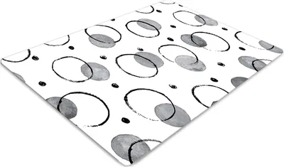 Produktbild von Stuhlunterlage Bürostuhlunterlage 120 cm x 90 cm Bodenmatte Bürostuhlunterlage - Tintenstrahlkreise.