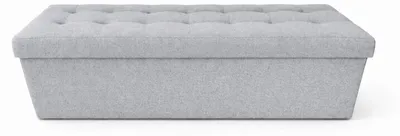 Zdjęcie produktu dla Pufa siedzisko z pojemnikiem pikowana przedpokój 110x40x40 szara SIT BS