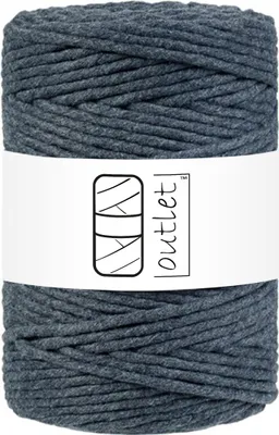 Produktbild von Dunkelgrau Baumwoll-Makramee-Kordel 5mm 100m OUTLET