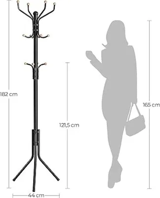 Produktbild von Famanu Kleiderständer mit 8 Haken - Schwarz