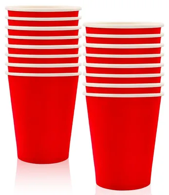 Produktbild von Pappbecher Rot 16 Stück 250ml für Partys & Geburtstage