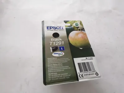 Produktbild von Epson Apple T1291 Apfel DURABrite Ultra Single Black Tinte, Schwarz, Tinte auf Pigmentbasis, 11,2 ml, 1 Stück(e), 385 Seiten