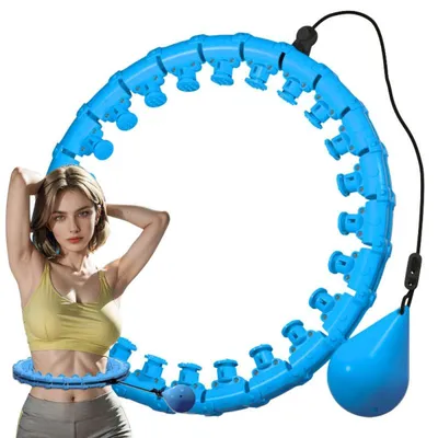 Obrázek produktu pro Hula hop s závažím na hubnutí pro cvičení nastupatelný masažní