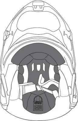Produktbild von Agv Sportmodular Innenpolsterung Schwarz 2XS Schwarz 2XS