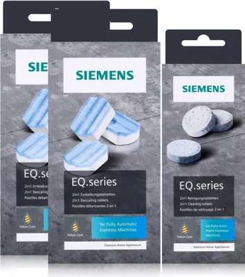 Produktbild von Siemens EQ.series Pflegeset - Entkalker TZ80002A & Reinigungstabletten TZ80001A