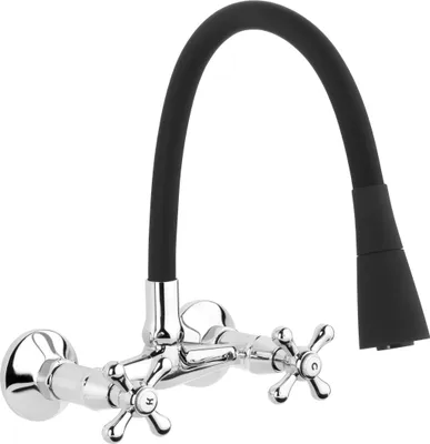 Produktbild von BADLAND Küchenarmatur Wasserhahn ROMA Küchenmischer mit flexiblen Auslauf für Küche in Schwarz