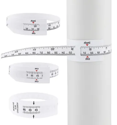 Productafbeelding van Meetlint Set - Omtrek Meetlint - Objecten Meten - 4 Verschillende Stijlen - Tot 775 mm - Wit
