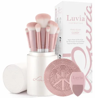 Produktbild von Make-up Pinselset 10-teilig | 7 vegane Schminkpinsel + -Etui, Reini
