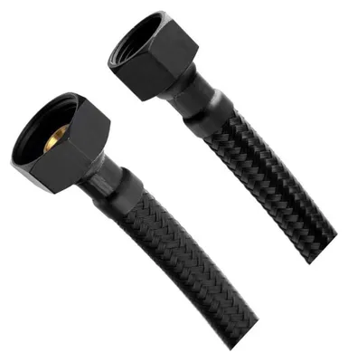 Produktbild von Flexibler Schlauch, Edelstahl FxF 3/8"x1/2", 60cm, Schwarz matt