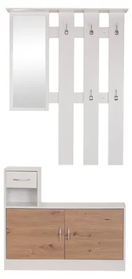 Produktbild von Garderoben-Set Dana mit Schuhschrank Weiß