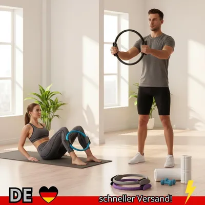 Produktbild von Yoga Fitness Ring Pilates Frauen Mädchen Übung Hause Widerstand Elastizität