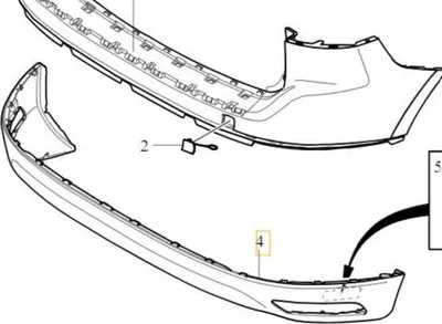 Image de VOLVO XC60 I (09-17) pare-chocs arrière inférieur spoiler pour peinture OE