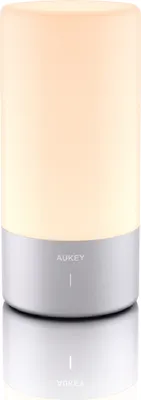 Image de Aukey LT-T6 LED Lampe de chevet, Contrôle tactile Lampe de table 360°, Variable Lampe de table tactile, Lampe d'ambiance RGB, 3 niveaux de luminosité