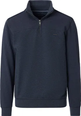Produktbild von CASAMODA Herren Sweat-Troyer Zipper Regular Baumwollmix Blau M