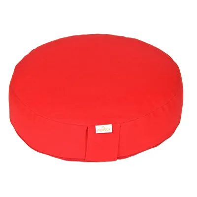 Produktbild von yogabox Meditationskissen BASIC extra FLACH - rot 35 x 35 x 8 cm  Buchweizenschalen