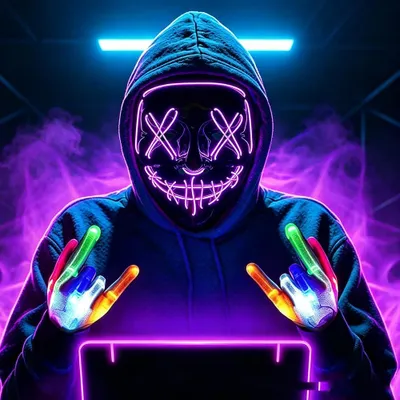 Halloween-Maske, LED-Neonmaske für Erwachsene, Cosplay