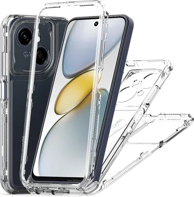 Produktbild von Transparente Handyhülle für Tecno Spark Go 1 Stoßfeste TPU und PC Hybrid Klar Hülle