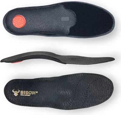 Produktbild von BISON ALFA - Kožené Vložky do Bot - Vložky do Bot Proti Bolesti Nohou - Ortopedická Podrážka s Amortizační Patou - Kožené Vložky do Bot - 1 Pár (42)