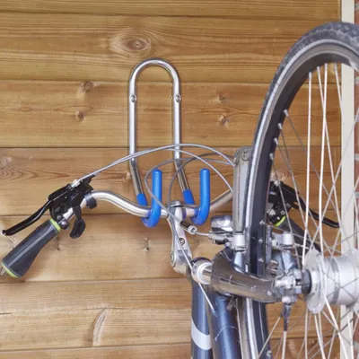Produktbild von Mottez doppelter fahrrad-wandhalterung - Silber - Wandmontage