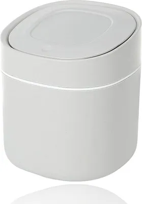 Produktbild von Kompakter Mülleimer mit Deckel für Bad, Küche, Büro, tragbar