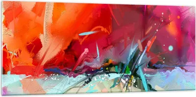 Produktbild von Bilder auf glas - Abstraktion modern - 120x50cm - Glasbilder - Wandbilder - Kunstdruck - zum Aufhängen bereit - Wanddekoration aus Glas - Glas Bilder - Wandbild auf Glas - Einteilig - GAB120x50-4036