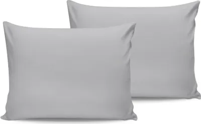 Produktbild von L'Essentiel Linge de Maison, De Light Grey, Satin-Kissenbezug-Set (2 Stück), Hellgrau, 100 % Baumwollsatin, 50 x 70 cm