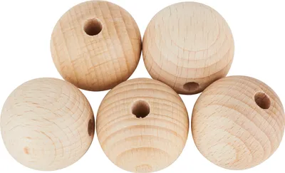 Produktbild von VBS Holzkugeln durchgebohrt "Ø 30 mm" 5 Stück
