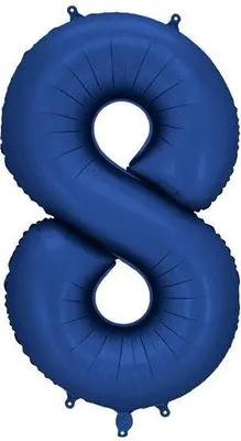 Produktbild von Folienballon Zahl ''8'', 86cm, marineblau
