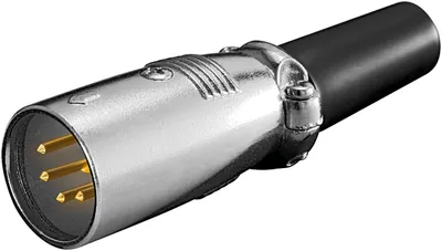 Produktbild von Goobay Mikrofonstecker, 5 Pin, mit vergoldeten Kontakten und geschraubter Zugentlastung