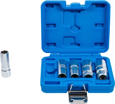 Produktbild von BGS Zündkerzen-Einsatz-Satz Sechskant Antrieb Innenvierkant 12,5 mm (1/2") SW 14 - 21 mm 5tlg. - 6641