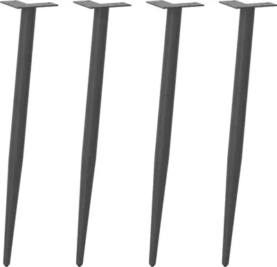 Image de Pieds de table console forme conique 4 pièces Anthracite 72-73 cm Acier