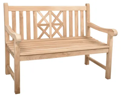 Gartenbank PANTAR 2-Sitzer aus Teakholz 120 cm von Garden Pleasure