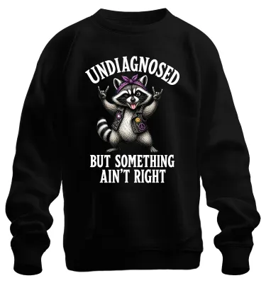 Productafbeelding van "Niet gediagnosticeerd, maar er klopt iets niet" - Sarcasme sweatshirt, pullover, zwart, maat M