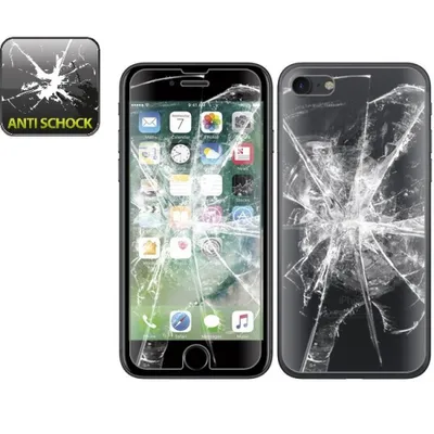 Produktbild von 2x Panzerfolie für iPhone 7 ANTI-SCHOCK Displayschutzfolie Schutzfolie KLAR FB