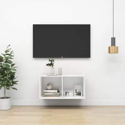 Obrázek produktu pro The Living Store TV nástěnná skříňka bílá 37x37x72 cm materiál na bázi dřeva