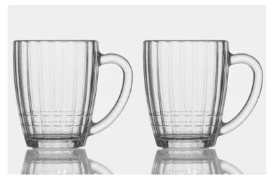 Produktbild von 2 St. Bierkrug Facettiert Nostalgie Bier Bierglas 500ml.