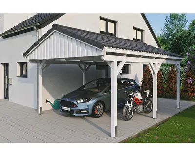 Produktbild von Einzelcarport SKAN Holz Fichtelberg 423 x 566 cm weiß