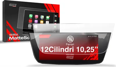 Produktbild von Matte Autodisplayfolie für Ferrari 12Cilindri 10,25" (2024-2025), Grizz Protector